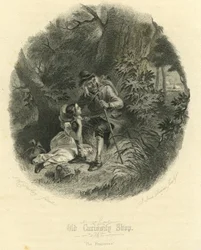 Old Curiosity Shop: Die Flüchtlinge, graviert von Joseph Ives Pease (1809-83), 1868